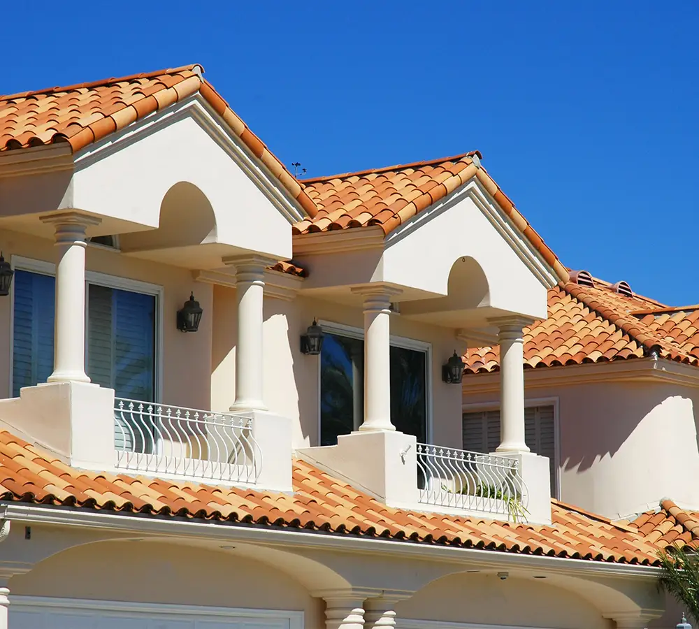 clay tile roof on townhouses in FL